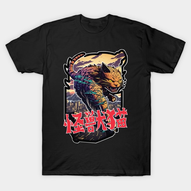 Kaiju Cat T-Shirt by Astroman_Joe